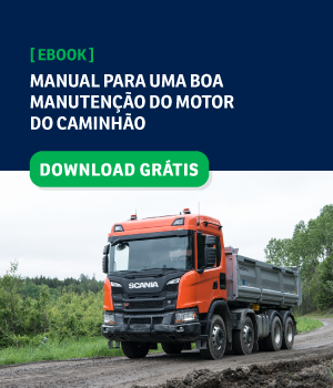 Caminhão articulado de mercadorias na rodovia